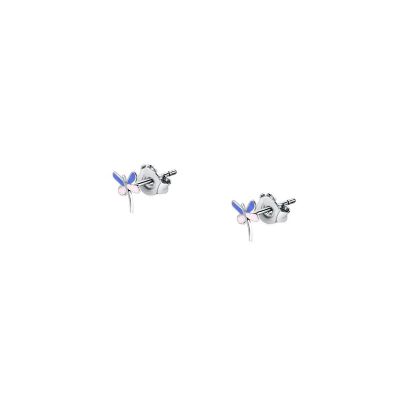 CLEOR Boucles d'oreilles  en Argent 925/1000 et Laque Violette