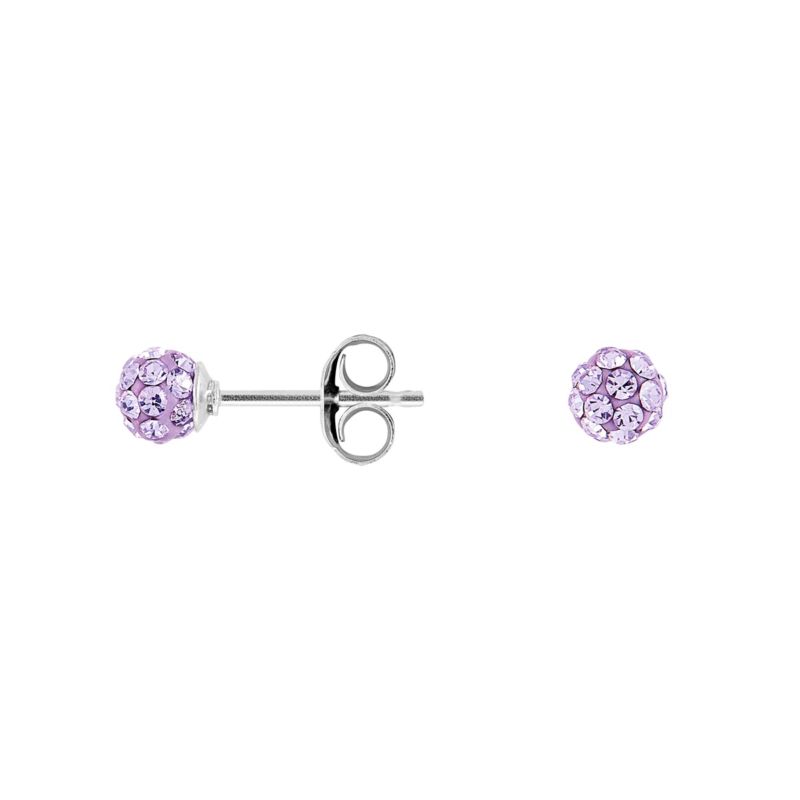 CLEOR Boucles D'oreilles En Argent 925/1000 Et Crystal