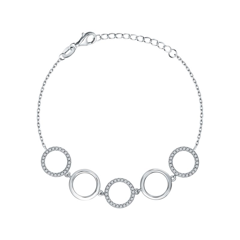 Bracelet CLEOR pour femme en Argent 925/1000 serti de zircon  - 0.004 g  - taille : 173CM - Z0146171