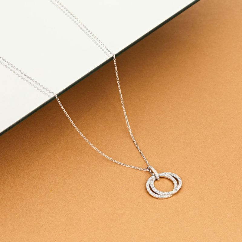 Collier CLEOR pour femme en Argent 925/1000 serti de zircon - 0.004 g - taille : 405CM - Z0023385