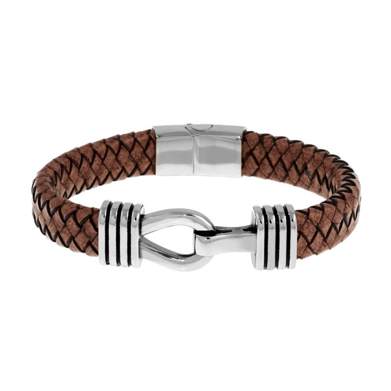 CLEOR Bracelet IROKOI en Cuir Marron