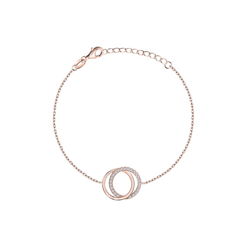 CLEOR Bracelet ARBELO en Argent 925/1000 Rose et Oxyde
