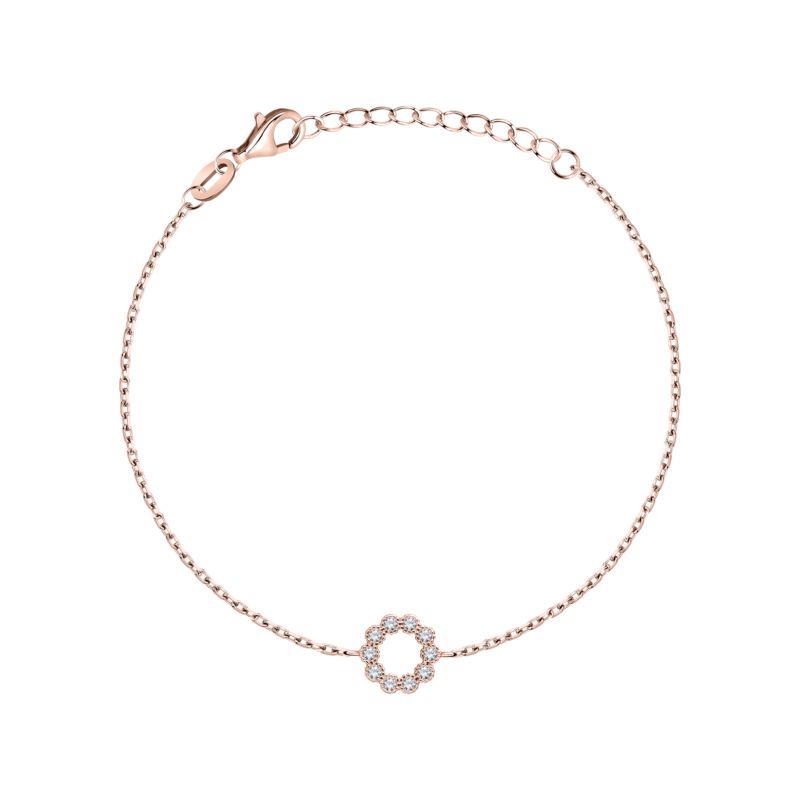 CLEOR Bracelet ARBELO en Argent 925/1000 Rose et Oxyde
