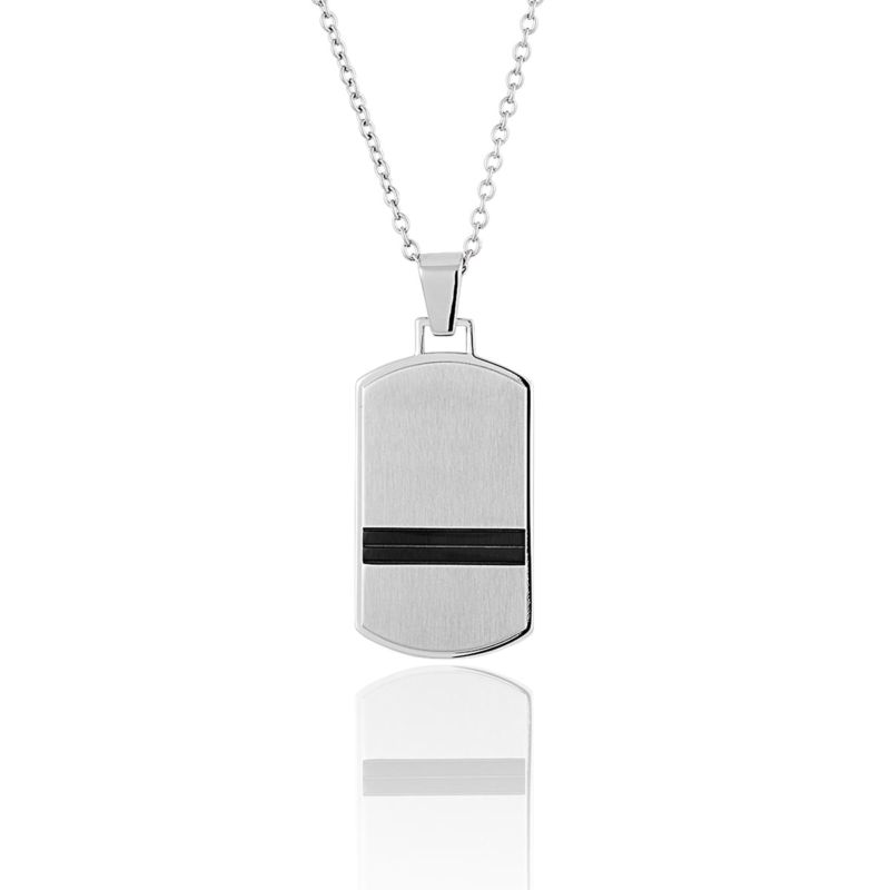 CLEOR Collier  en Acier Blanc