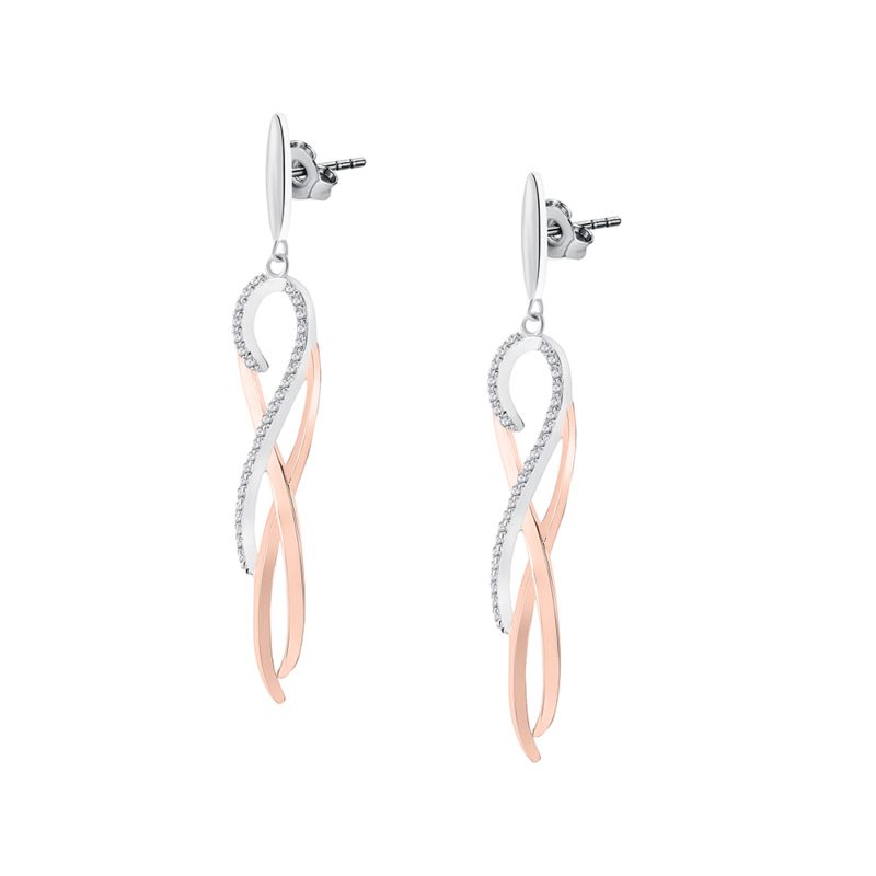 Boucles d'oreilles CLEOR pour femme en Argent 925/1000 serti de zircon - 0.005 g - taille : #null# - Z0156027