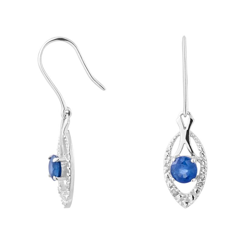 Boucles d'oreilles CLEOR pour femme en Or 375/1000 serti de saphir  - 0.001 g  - Z0026217
