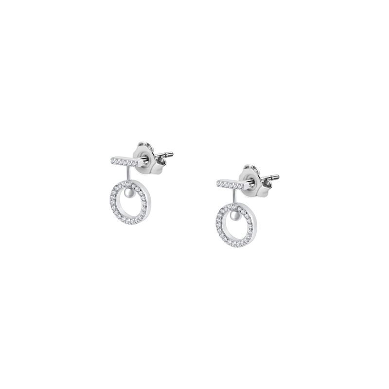 CLEOR Boucles oreilles  Boucles d'oreilles en argent 925/1000 et zircon