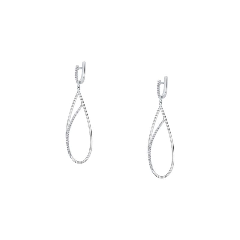 CLEOR Boucles d'oreilles  en Argent 925/1000 et Oxyde