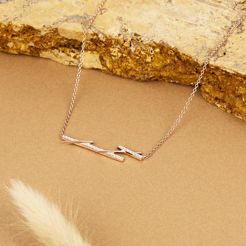 Collier CLEOR pour femme en Argent 925/1000 serti de zircon - 0.003 g - taille : 405CM - Z0150229