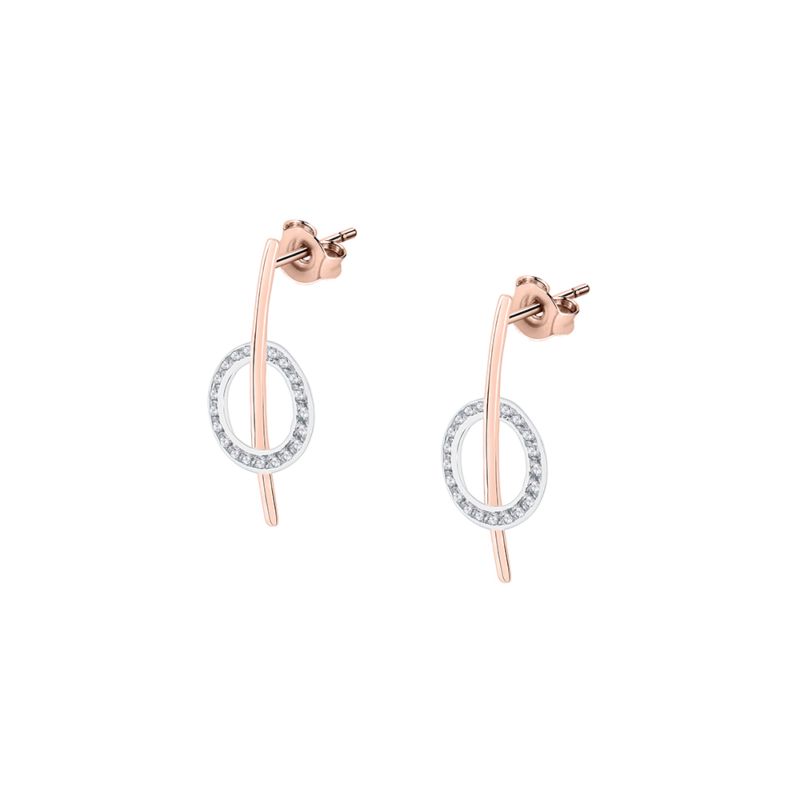 Boucles d'oreilles CLEOR pour femme en Or 375/1000 serti de zircon - 0.001 g - taille : #null# - Z0158088