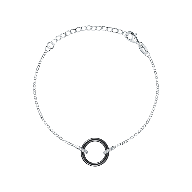 Bracelet CLEOR pour femme en Argent 925/1000 serti de zircon  - 0.002 g  - taille : 164CM - Z0143386