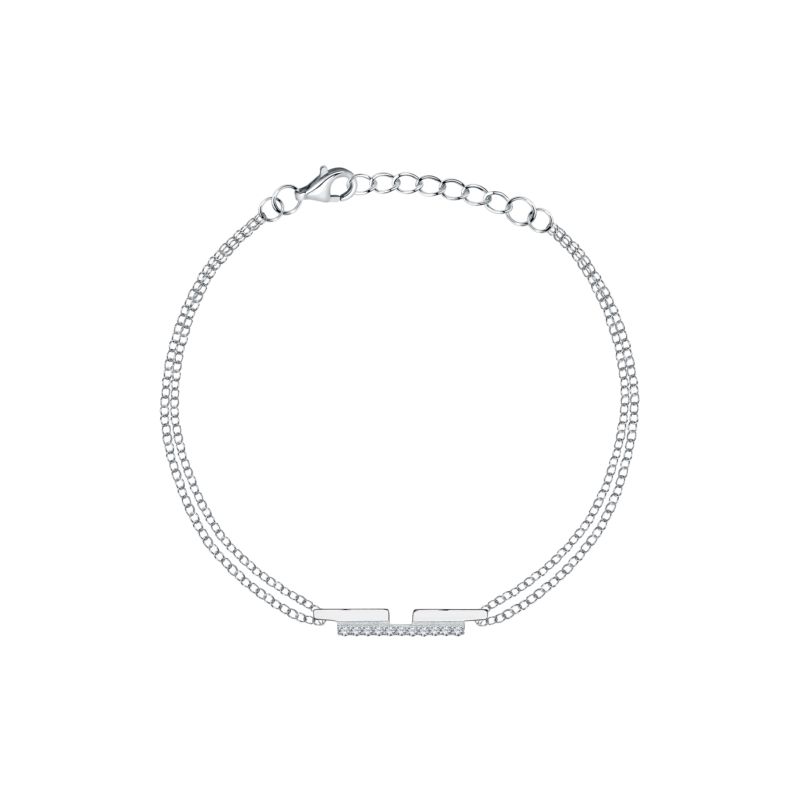 Bracelet CLEOR pour femme en Argent 925/1000 serti de zircon - 0.002 g - taille : 164CM - Z0159123