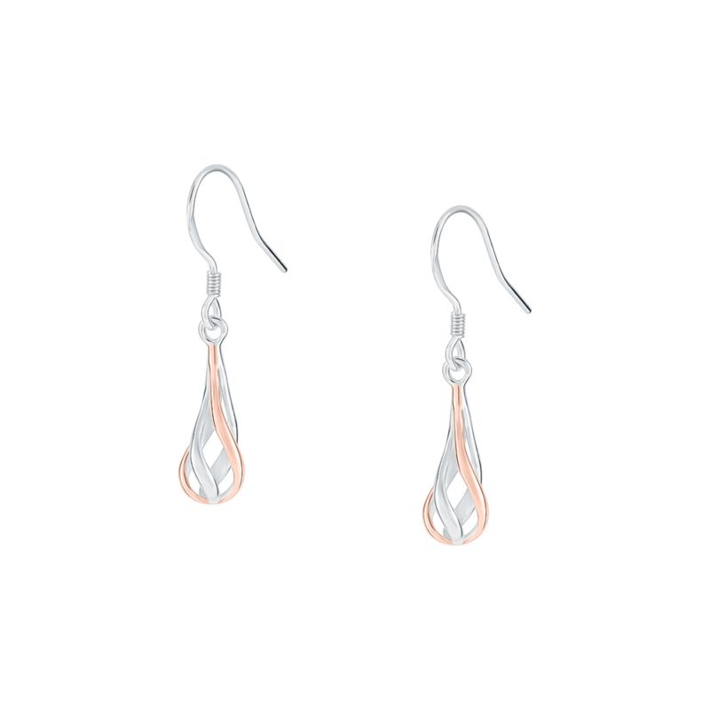 CLEOR Boucles d'oreilles  en Argent 925/1000 Bicolore