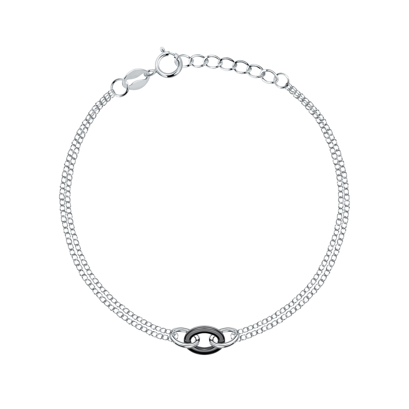 Bracelet CLEOR pour femme en Argent 925/1000 serti de céramique  - 0.002 g  - taille : 163CM - Z0042030