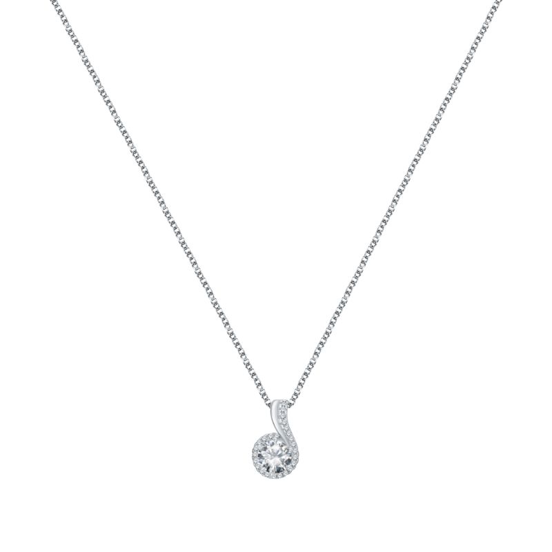 Collier CLEOR pour femme en Argent 925/1000 serti de zircon  - 0.003 g  - taille : 387CM - Z0043299