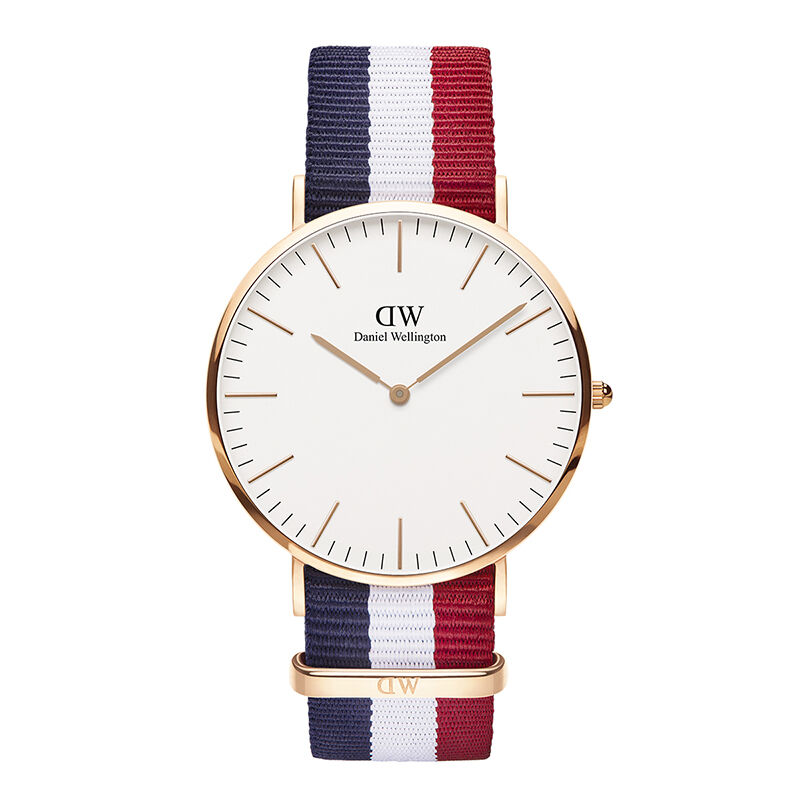 Montre DANIEL WELLINGTON pour homme en AcierTissu de forme Rond, couleur : BLANC, fonctionnalités : 3 ATM - taille : #null# - DW.DW00100003