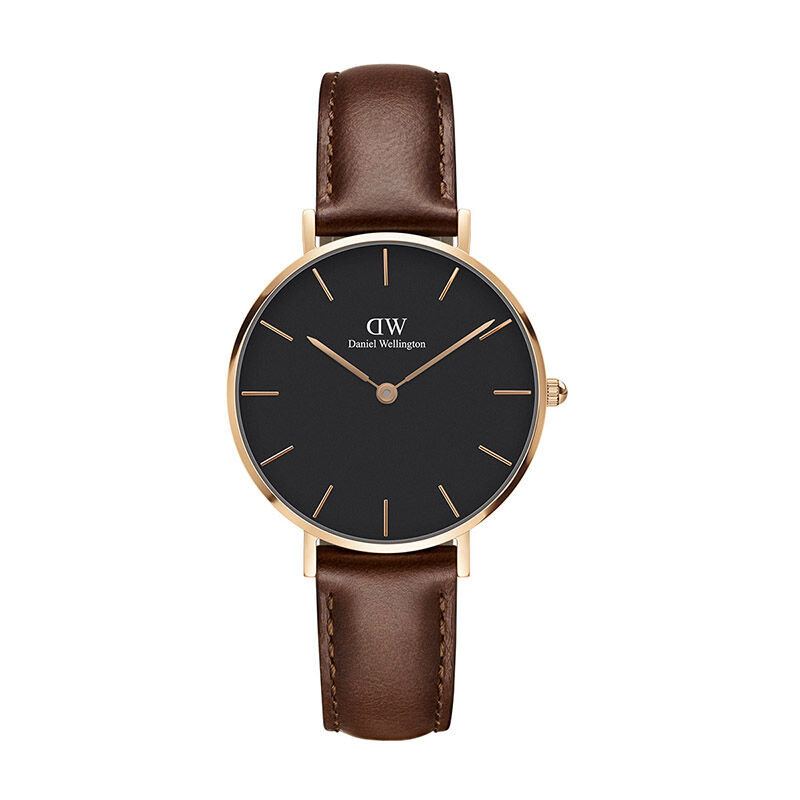 Montre DANIEL WELLINGTON pour femme en AcierCuir de forme Rond, couleur : NOIR, fonctionnalités : 3 ATM - taille : #null# - DW.DW00100169