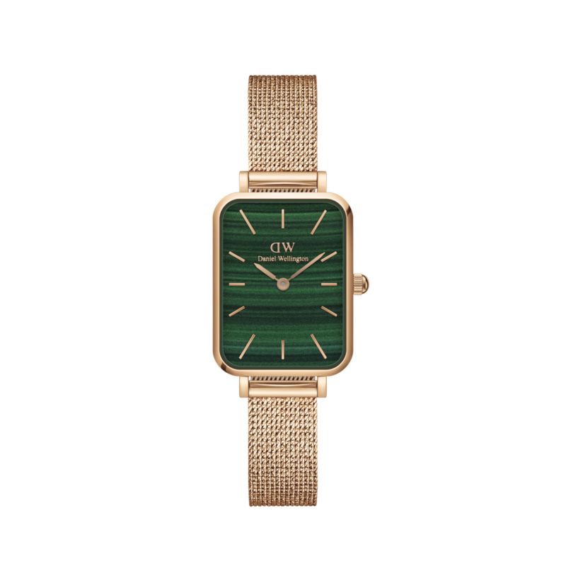 Montre DANIEL WELLINGTON pour femme en AcierAcier de forme Rectangulaire, couleur : VERT, fonctionnalités : 3 ATM - taille : #null# - DW00100437