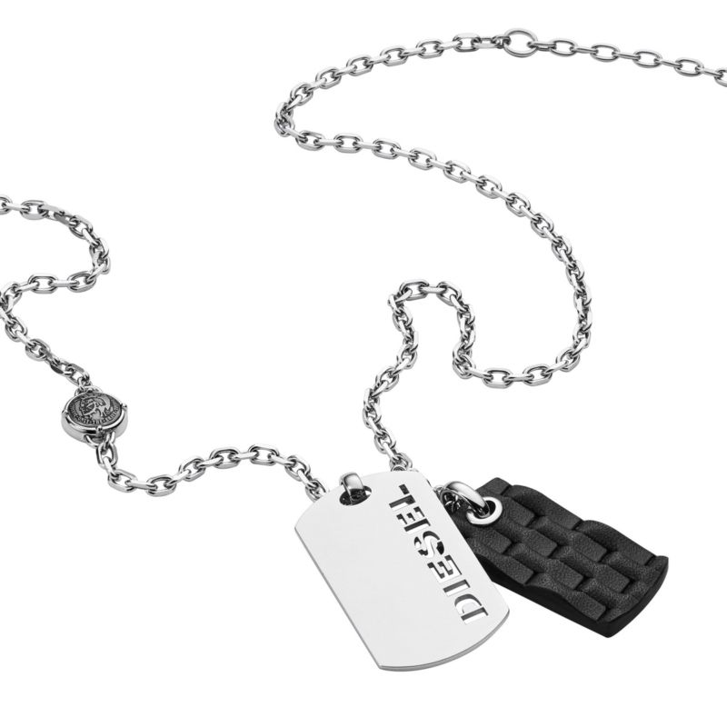 Collier DIESEL pour femme en Acier serti de cuir - taille : #null# - DX1014040
