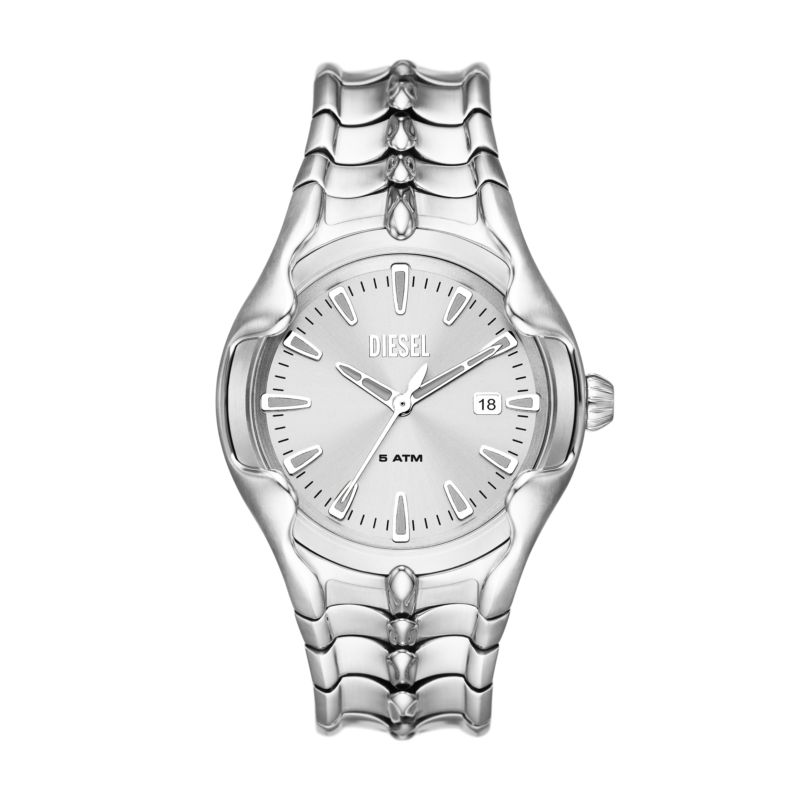 Montre DIESEL pour homme en AcierAcier Inoxydable de forme Rond, couleur : ARGENT, fonctionnalités : 5 ATM - taille : #null# - DZ2185