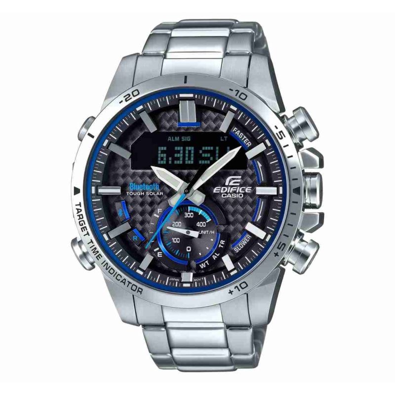 Montre CASIO pour homme en Acier, fonctionnalités : 10 ATM - taille : #null# - ECB-800D-1AEF