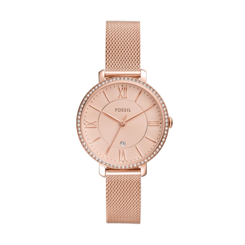 Montre FOSSIL pour femme en AcierAcier en forme de rond de forme Rond, couleur : OR ROSE, SUNRAY, fonctionnalités : 3 ATM - taille : #null# - ES4628