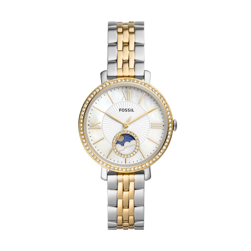 Montre FOSSIL pour femme en AcierAcier en forme de rond de forme Rond, couleur : BLANC, fonctionnalités : 3 ATM - taille : #null# - ES5166