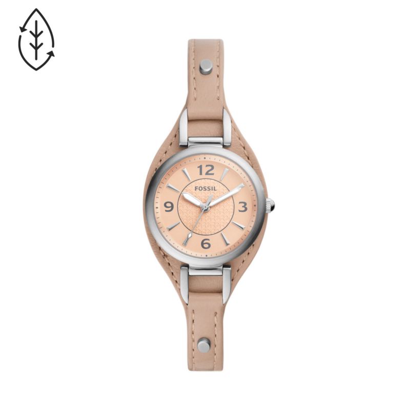 Montre FOSSIL pour femme en AcierCuir Véritable en forme de rond de forme Rond, couleur : ROSE, MULTI FINITIONS, fonctionnalités : 5 ATM - taille : #n