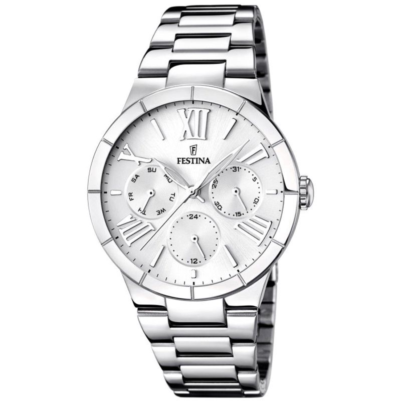 Montre FESTINA pour femme en AcierAcier de forme Rond, couleur : BLANC, fonctionnalités : 5 ATM - taille : #null# - F16716/1