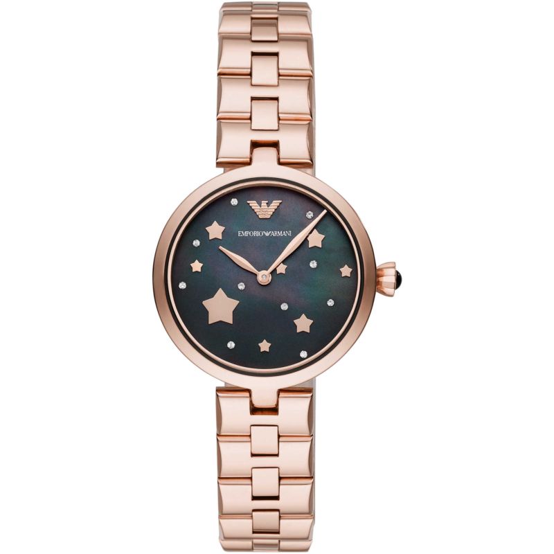 Montre EMPORIO ARMANI pour femme en Acier en forme de rond, fonctionnalités : 5 ATM - taille : #null# - AR11197