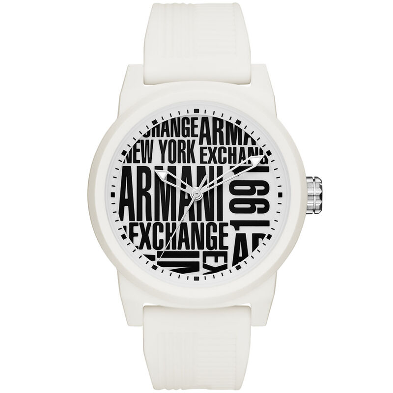 Montre ARMANI EXCHANGE pour homme en SiliconeAcier Inoxydable en forme de rond, fonctionnalités : 5 ATM - AX1442