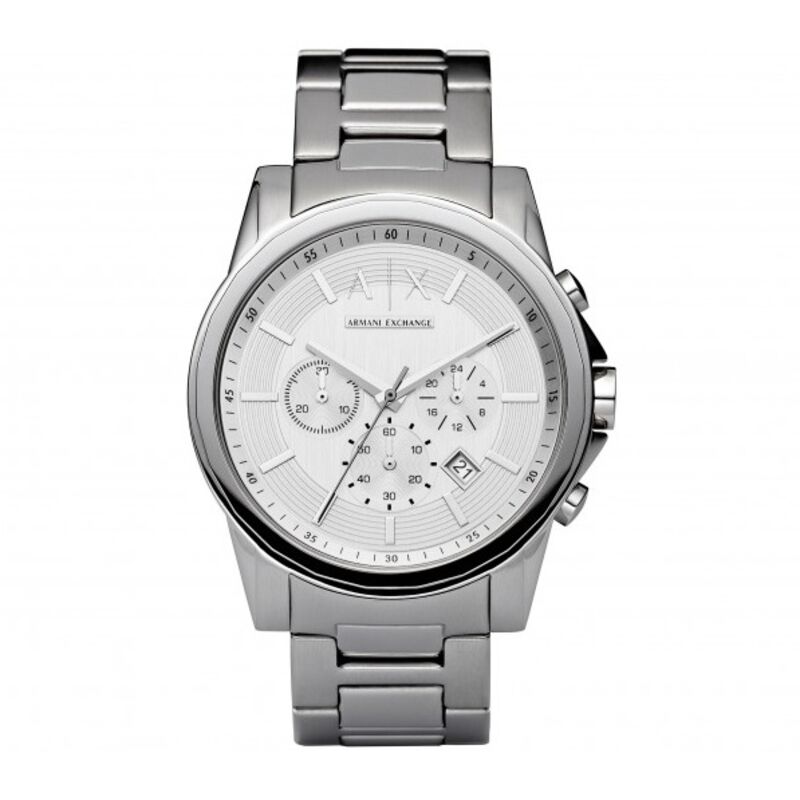 Montre ARMANI EXCHANGE pour homme en AcierCaoutchouc en forme de rond, fonctionnalités : 5 ATM - AX2058