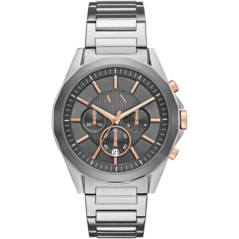 Montre ARMANI EXCHANGE pour homme en AcierCaoutchouc en forme de rond, fonctionnalités : 10 ATM - taille : #null# - AX2606