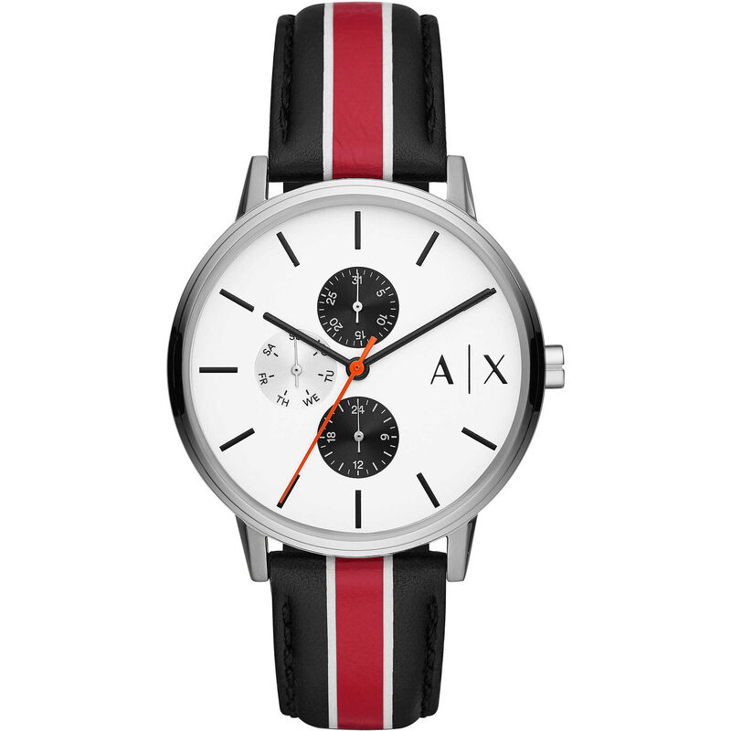 Montre ARMANI EXCHANGE pour homme en AcierCuir Véritable en forme de rond, fonctionnalités : 5 ATM - taille : #null# - AX2724