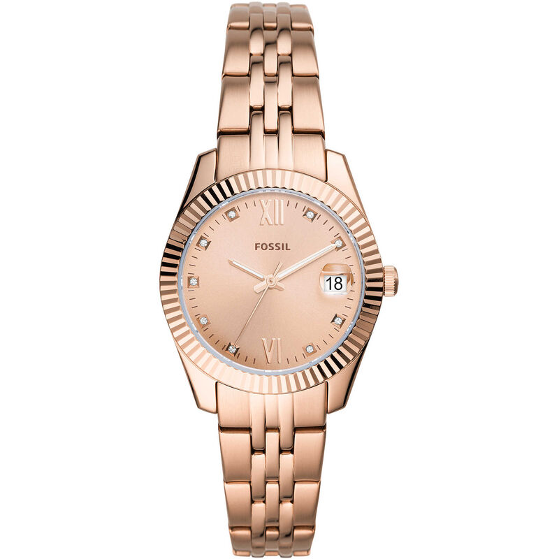 Montre FOSSIL pour femme en AcierAcier en forme de rond de forme Rond, couleur : OR ROSE, SUNRAY, fonctionnalités : 5 ATM - taille : #null# - ES4898