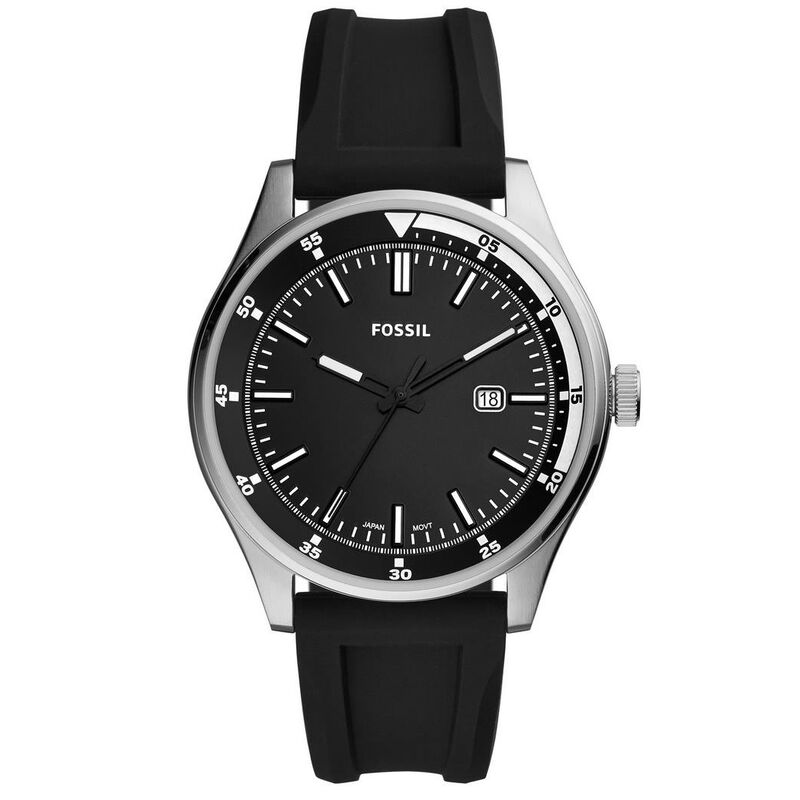 Montre FOSSIL pour homme en Silicone en forme de rond, fonctionnalités : 5 ATM - FS5535