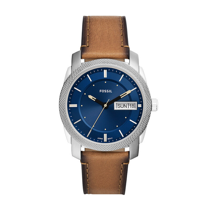 Montre FOSSIL pour homme en AcierCuir Véritable en forme de rond de forme Rond, couleur : BLEU, fonctionnalités : 5 ATM - FS5920