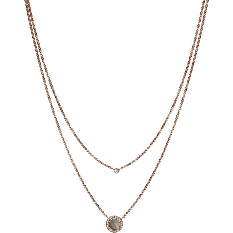 Collier FOSSIL pour femme en Acier serti de cristal  - taille : 465CM - JF02953791