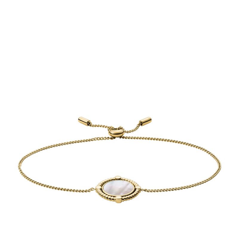 Bracelet FOSSIL pour femme en Acier serti de nacre  - taille : 21.5CM - JF03799710