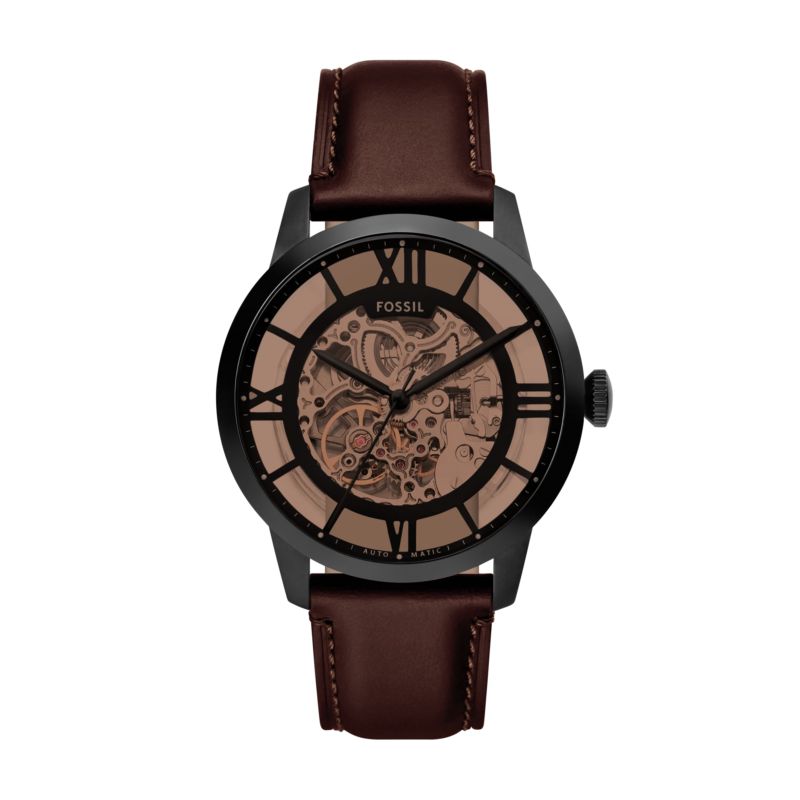 Montre FOSSIL pour homme en Acier en forme de round de forme Rond, couleur : MARRON, MULTI FINITION, fonctionnalités : 5 ATM - taille : #null# - ME309