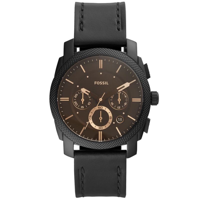 Montre FOSSIL pour homme en Cuir en forme de rond, fonctionnalités : 5 ATM - taille : #null# - FS5586
