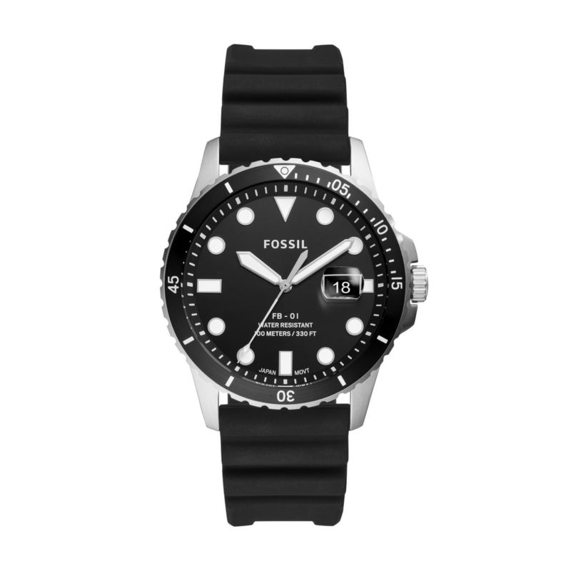 Montre FOSSIL pour homme en Silicone en forme de rond, fonctionnalités : 10 ATM - taille : #null# - FS5660