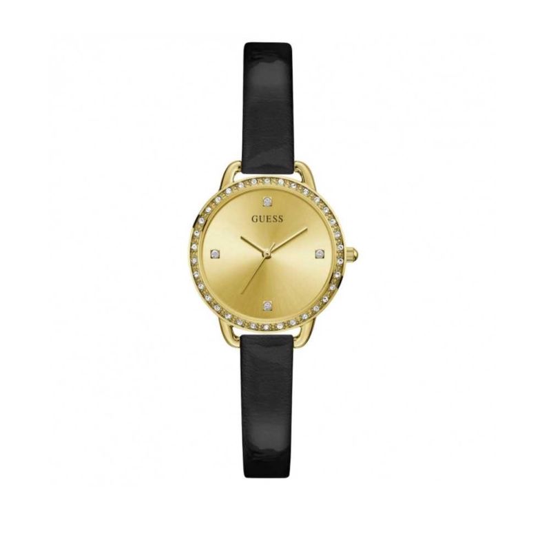 Montre GUESS pour femme en Acier en forme de rond de forme Rond, couleur : OR, fonctionnalités : 30ATM - taille : #null# - GW0099L3