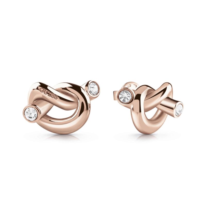Boucles d'oreilles GUESS pour femme en Acier serti de pierre en forme de noeud - taille : #null# - UBE29014