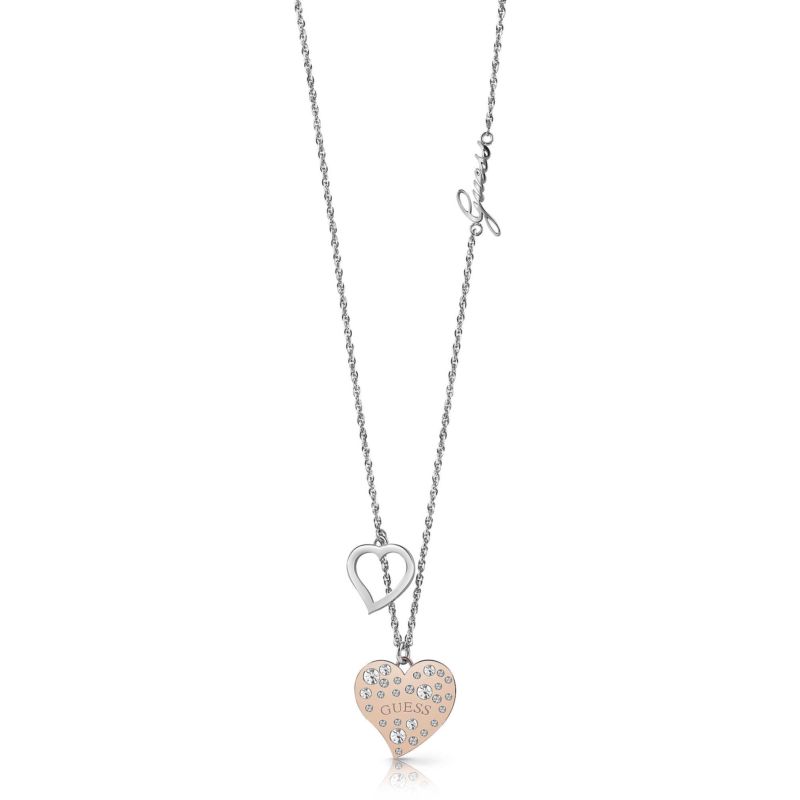Collier GUESS pour femme en Acier serti de cristal - taille : 51-56 cm - UBN78067