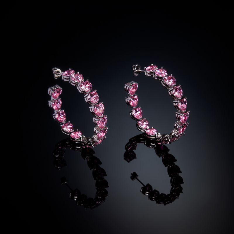 Boucles d'oreilles CHIARA FERRAGNI pour femme en Laiton serti de zircon - 0.004 g - taille : 40.2MM - J19AUV41