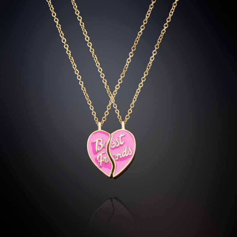 Collier CHIARA FERRAGNI pour femme en Laiton serti de émail en forme de coeur fendu - 0.015 g - taille : 384CM - J19AVI01