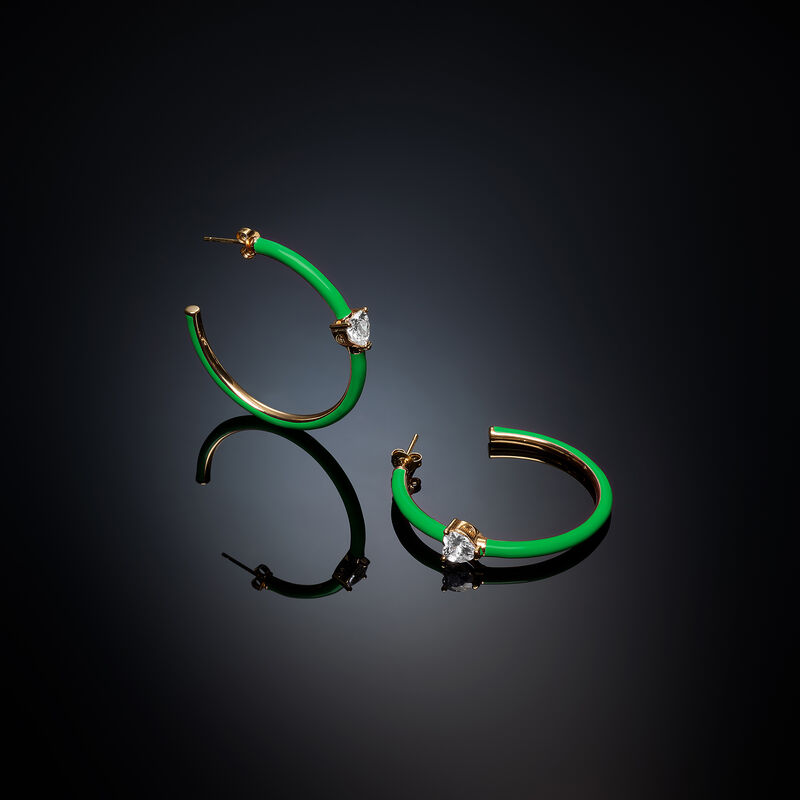 Boucles d'oreilles CHIARA FERRAGNI pour femme en Laiton serti de zircon - 0.009 g - taille : #null# - J19AVI25
