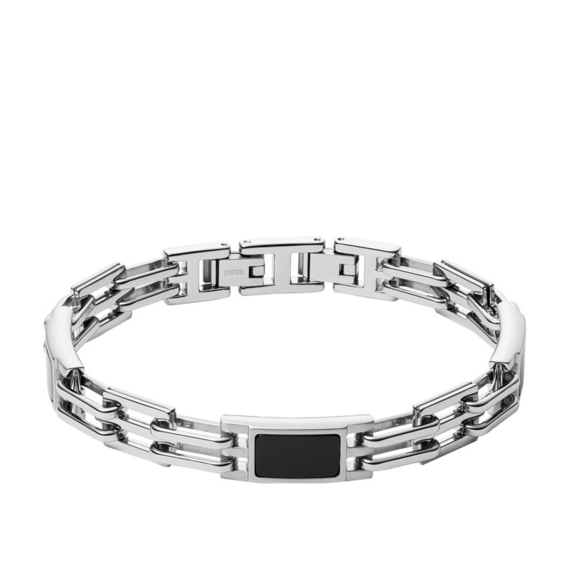 Bracelet FOSSIL pour homme en Acier serti d'agate - taille : #null# - JF03171040