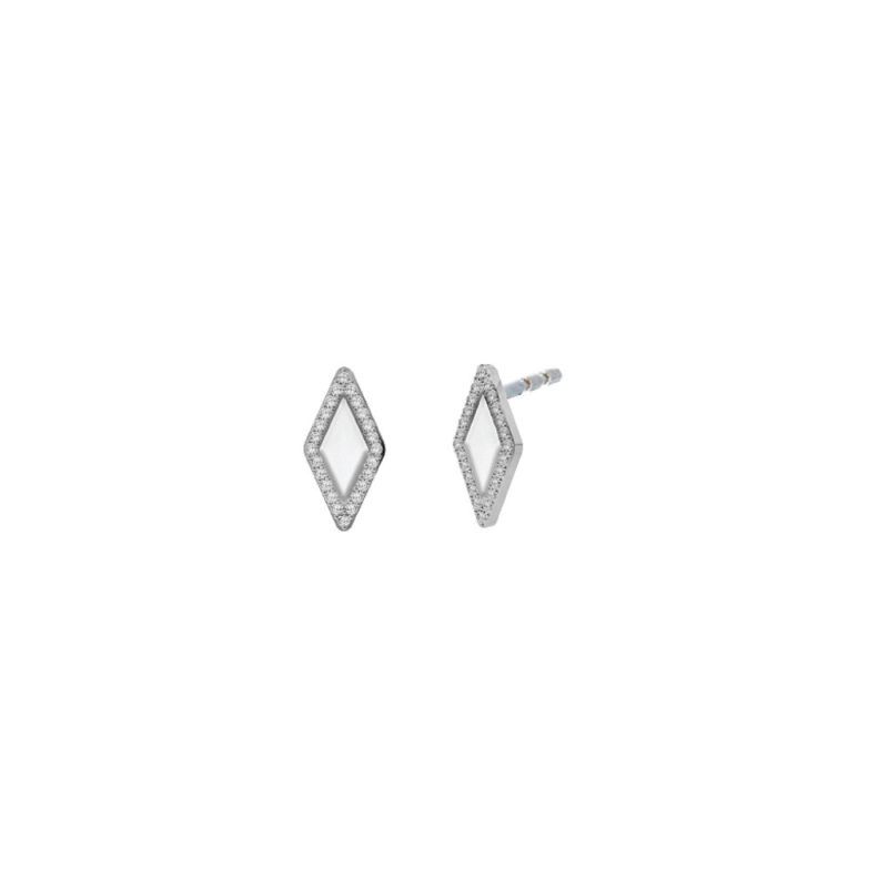 Boucles d'oreilles FOSSIL pour femme en Acier serti de nacre - taille : 13 - JF03657040